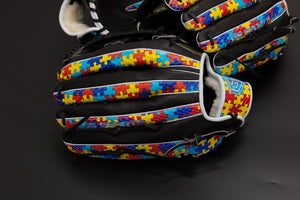GS Sports Signature Series Laced H Web Ball Glove - Autism Snakeskin with Black Leather