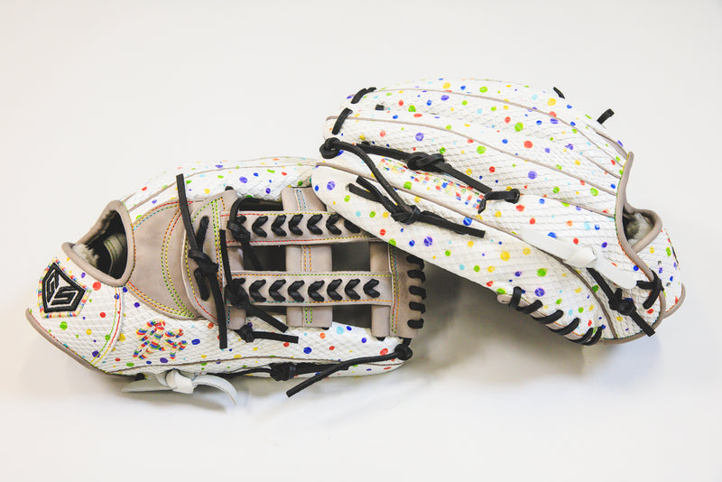 GS Sports Signature Series H Web Ball Glove - White Splatter